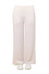 Vintage Havana Cloud Fleece Flare Pant In Pearl In White