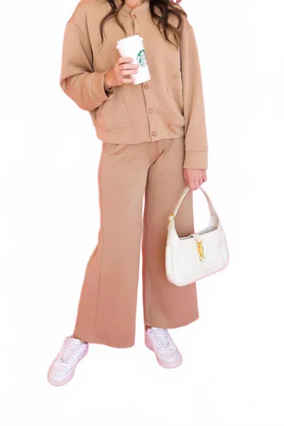 Vintage Havana Cloud Fleece Flares In Caramel In Brown
