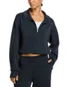 Vintage Havana Cloud Fleece Quarter Zip Sweatshirt In Black