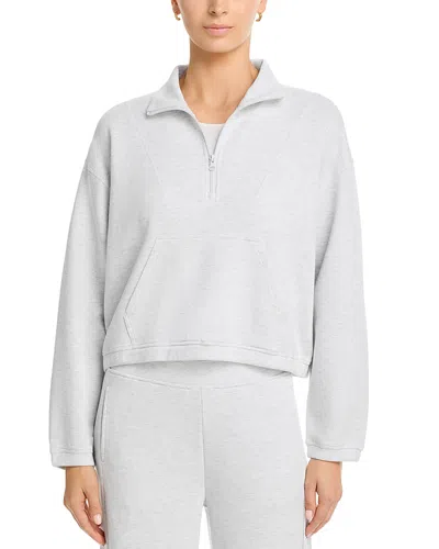 Vintage Havana Cloud Fleece Quarter Zip Sweatshirt In Gray