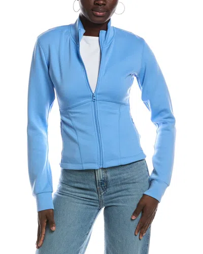 Vintage Havana Cloud Fleece Slim Fit Jacket In Blue