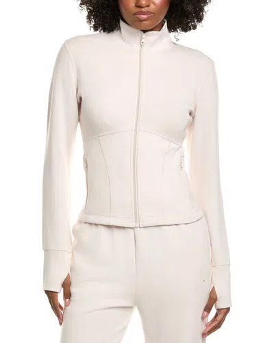 Vintage Havana Cloud Fleece Slim Fit Zip-up Jacket In Neutral