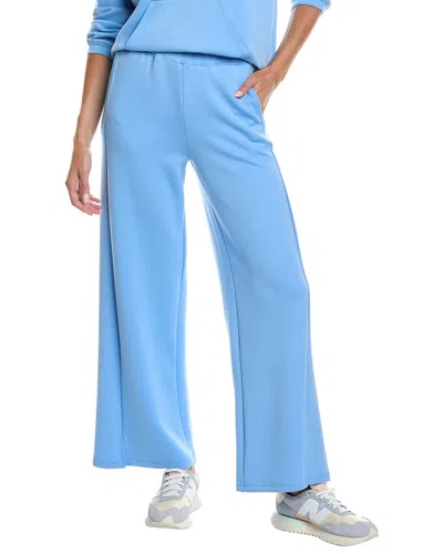 Vintage Havana Cloud Fleece Wide Leg Pant In Blue