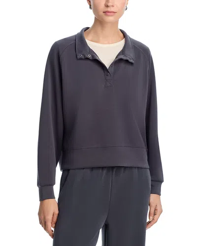 Vintage Havana Cloud Henley Sweatshirt In Gray