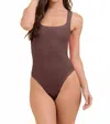 Vintage Havana Cocoa Beach Krinkle Body Suit Or Swimsuit In Bronze In Brown