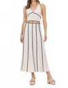 Vintage Havana Coconut Grove Linen Halter Top In Sand In White