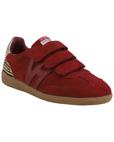 Vintage Havana Coleen 1 Suede & Haircalf Sneaker In Red