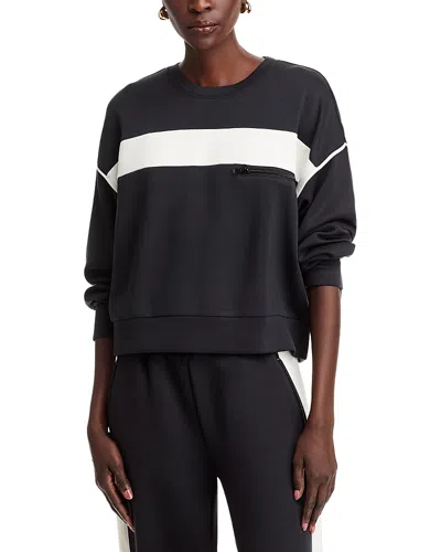 Vintage Havana Colorblock Drop Shoulder Sweatshirt In Black
