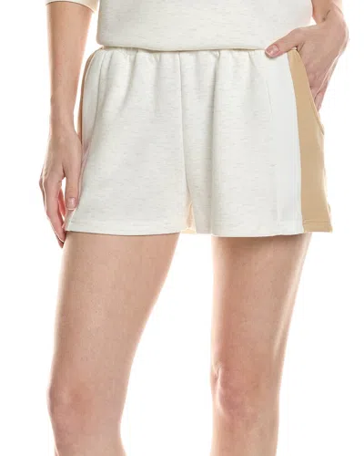 Vintage Havana Colorblocked Cloud Fleece Short In White