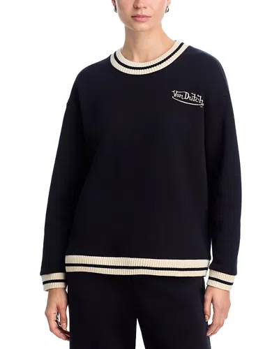 Vintage Havana Comfort Fleece Crewneck Sweatshirt In Black