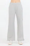 Vintage Havana Contrast Black Zipper Pant In Grey In Gray