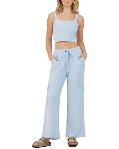 Vintage Havana Cord Terry Cargo Pant In Blue