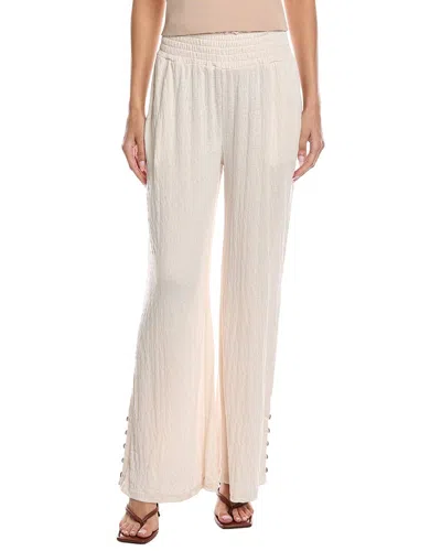 Vintage Havana Crinkle Knit Wide Leg Pant In Neutral