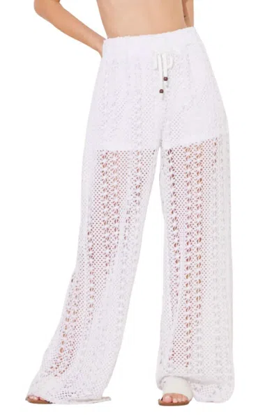 Vintage Havana Crochet Pants In White