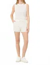 Vintage Havana Crochet Pocket Shorts In Ivory In White