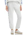 Vintage Havana Crochet Trim Jogger Pants In White