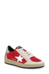 Vintage Havana Denisse Genuine Calf Hair Sneaker In Red