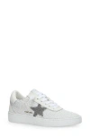 Vintage Havana Denisse Genuine Calf Hair Sneaker In White Crochet