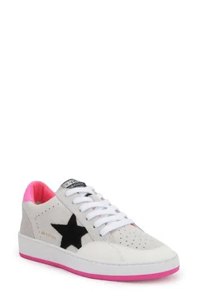 Vintage Havana Destiny Faux Fur Detail Sneaker In Neon Pink Pop