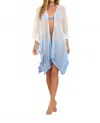 Vintage Havana Dip Dye Mesh Kimono In Blue In Blue