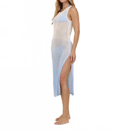 Vintage Havana Dip Dye Mesh Maxi Coverup In Blue
