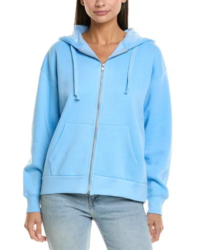 Vintage Havana Dyed Zip Hoodie In Blue