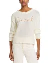 Vintage Havana Embroidered Sweater In White/tan
