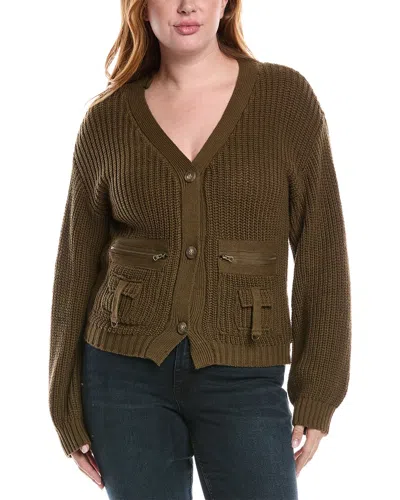 VINTAGE HAVANA VINTAGE HAVANA FITTED UTILITY CARDIGAN