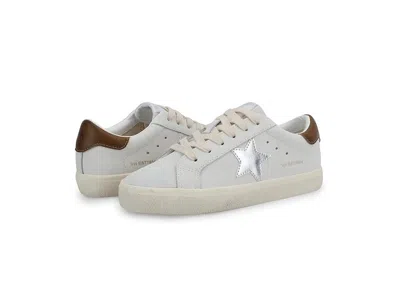 Vintage Havana Flair 55 Sneakers Womens Washed Silver Leather Shoes Zogg871 In White