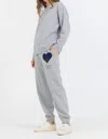 Vintage Havana Fleece Jogger W/patch In Grey In Grey
