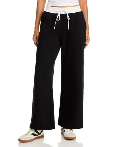 Vintage Havana Fleece Poplin Waist Pants In Black