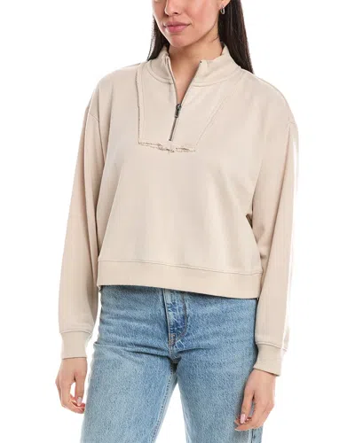 Vintage Havana French Terry 1/4-zip Pullover In Brown