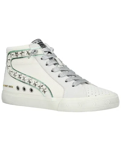 Vintage Havana Gadol High 17 Leather & Suede-trim Sneaker In White