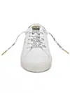 Vintage Havana Gadol Ro Dotted Sneaker With Metallic Gold Star In White In White