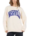 Vintage Havana Garment Dye Fleece Crew W Glitter P In Blue