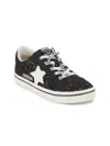 Vintage Havana Kids' Girl's Joyce Glitter Star Sneakers In Black
