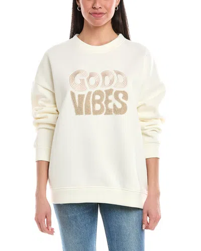 Vintage Havana Good Vibes Sweatshirt In White