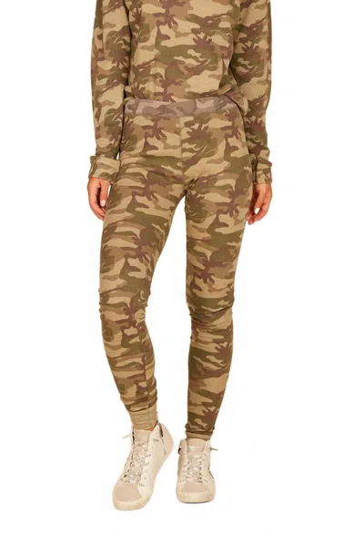 Vintage Havana Green/grey Camo Thermal Lounge Pants In Green/ Grey In Multi