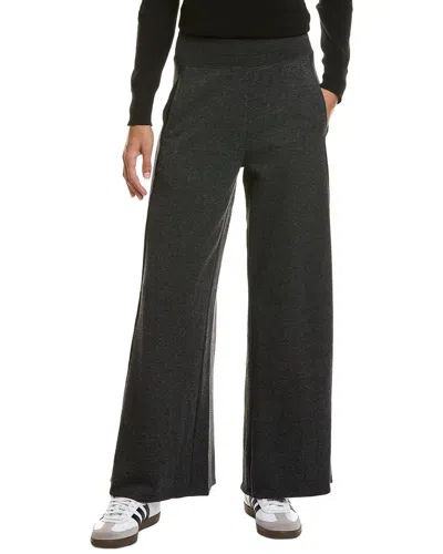 Vintage Havana Jersey Seamed Flared Pant In Black