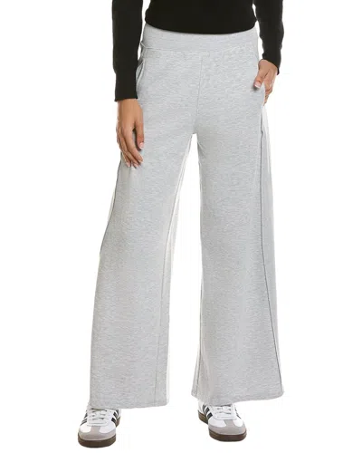 Vintage Havana Jersey Seamed Flared Pant In Gray