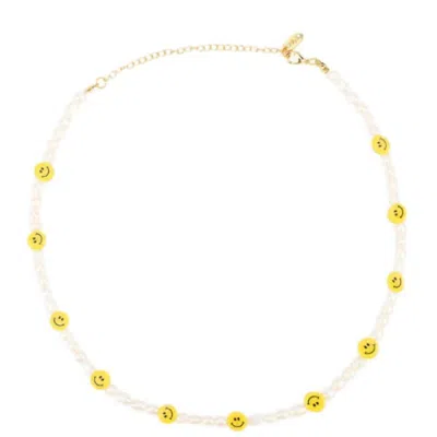 Vintage Havana Jocelyn Smiley Necklace In White