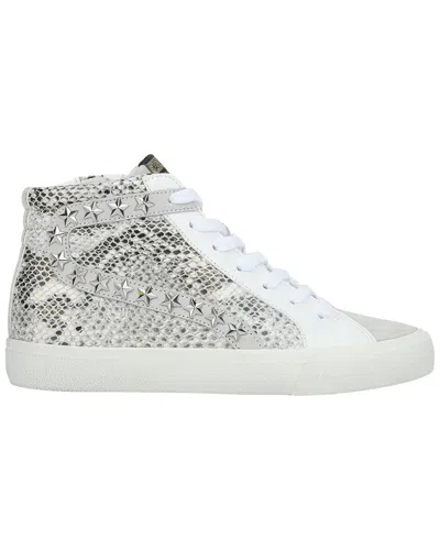 Vintage Havana Kate High 1 Leather & Suede Sneaker In Silver