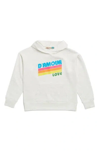 Vintage Havana Kids' Amour Love Cloud Graphic Hoodie In Heather Grey