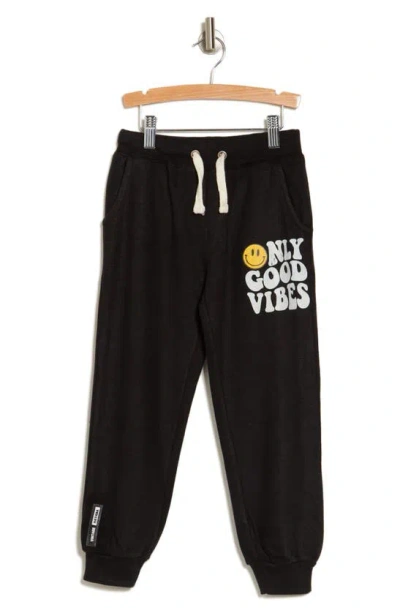 Vintage Havana Kids' Burnout Fleece Joggers In Black