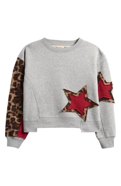 Vintage Havana Kids' Colorblock Cotton Blend Sweatshirt In Brown