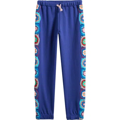 Vintage Havana Kids' Crochet Joggers In Blue