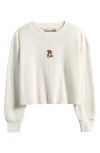Vintage Havana Kids' Crop Oversize Sweater In Neutral