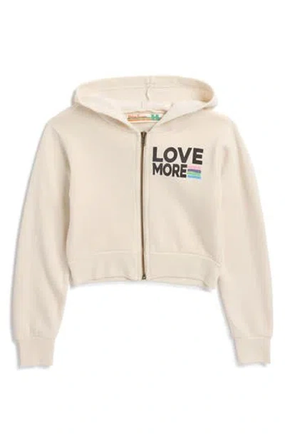 Vintage Havana Kids' Cropped Zip Hoodie In Neutral