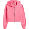 Vintage Havana Kids' Cropped Zip-up Hoodie In Pink