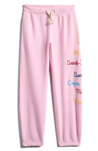 Vintage Havana Kids' Destination Stitch Joggers In Pink